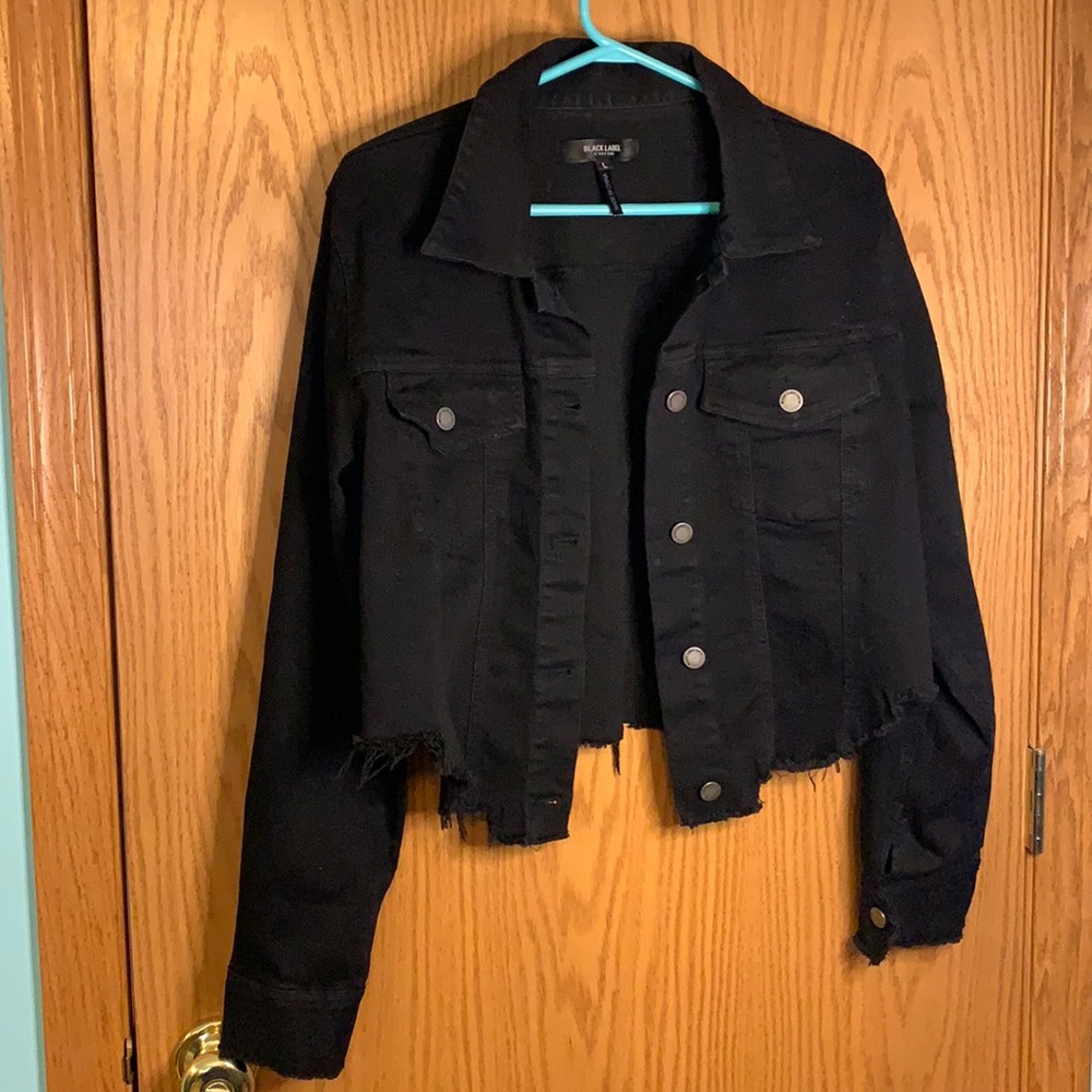 Black denim jacket